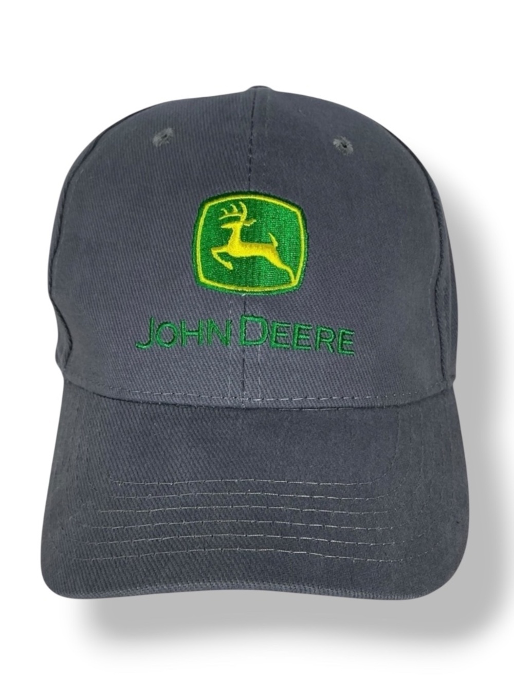 John Deere Baseball Cap 100% Cotton Trucker Hat Cap Adjustable Adult OS Gray